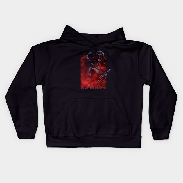 ONE UNIVERSE ONE MASTER Kids Hoodie by mrpsycho